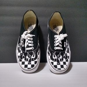 Vans Authentic Checkerboard Flame Black & White